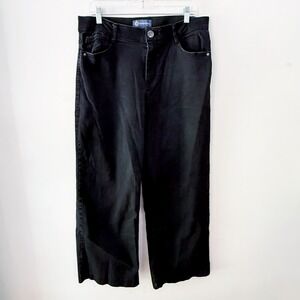 Democracy Women Absolution Wide Leg Jeans Black High Rise Size 14 Grunge Casual